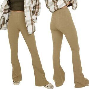 NWT OFFLINE PartyFavor High Waisted Flare Legging Pants Size Small Soft Stone